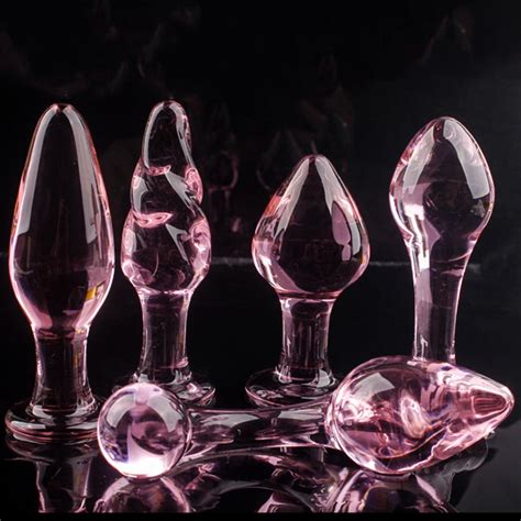 Style Crystal Butt Plugs Set Pyrex Glass Anal Dildo Ball Bead Fake Penis Female Masturbation