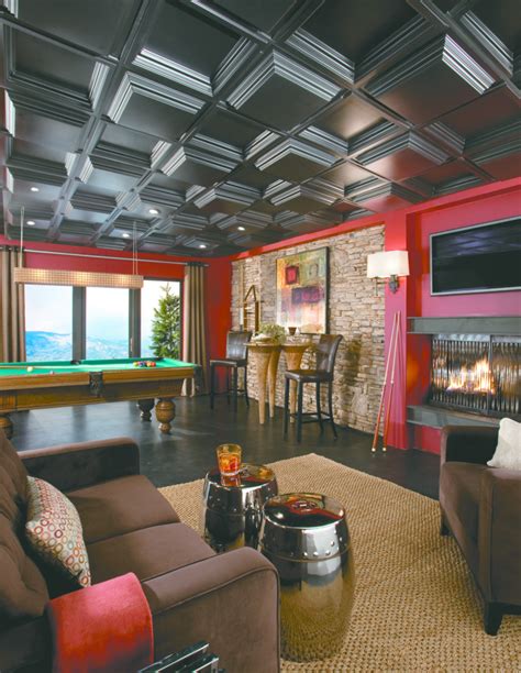 Coffered Ceiling Fits Standard Suspension System For