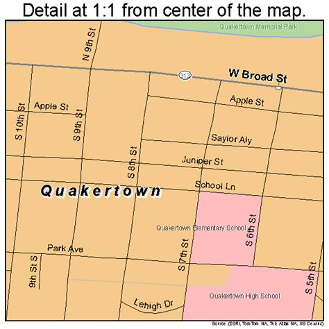 Quakertown Pennsylvania Street Map 4263048