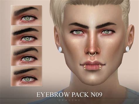Pralinesims Eyebrow Pack N09 Sims 4 Sims Hair Sims