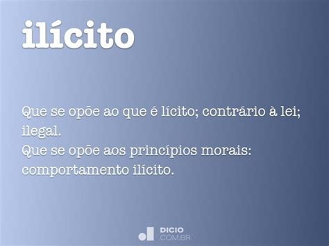 Ilícito Dicio Dicionário Online De Português