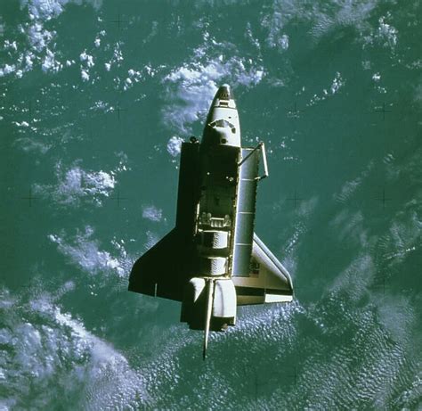Space Shuttle Challenger Orbiting Earth Available As Framed Prints