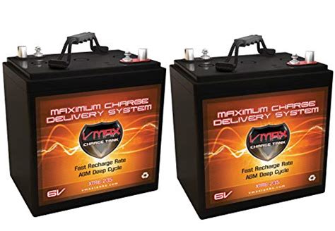 Qty 2 Vmax Xtr6 235 6 Volt 235ah Group Gc2 Agm Deep Cycle Battery
