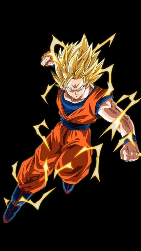 Goku Lightning Power Artwork Minimal 720x1280 Wallpaper Lightning