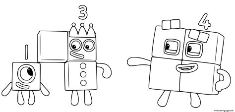 Coloring Page Numberblocks Fun House Toys Numberblocks Click The