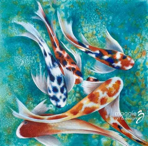 Fish Acrylic Painting Beautiful Koi Fish Acrylic Painting Koi