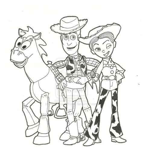 Woody And Buzz Printable Coloring Pages Toy Story Coloring Printable Woody Jessie Disney