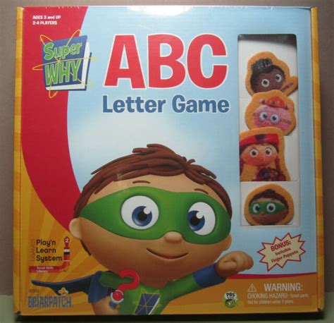 Super Why Abc Letter Game Includes 4 Finger Puppets Play And Learn
