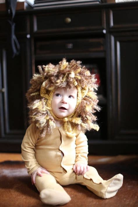 I was afraid it wouldn't look right with the black cat ears but it turned out really well and definitely made his costume come together. Image result for make lion mane for baby | Diy costumes ...