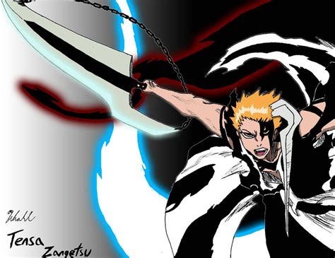 Ichigo True Tensa Zangetsu By Kasake21 On Deviantart