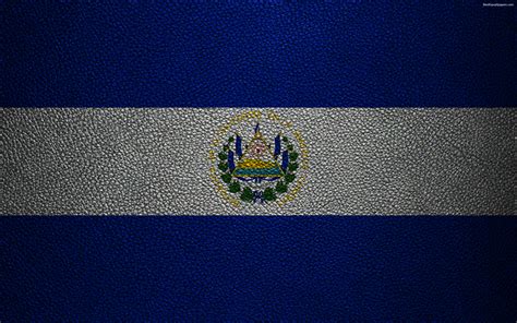 Download Wallpapers Flag Of El Salvador 4k Leather Texture North America Salvadoran Flag