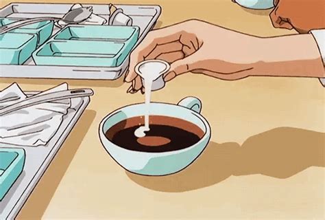 Anime Coffee Coffee Gif Anime Art Cartoon Gifs Aesthetic Images
