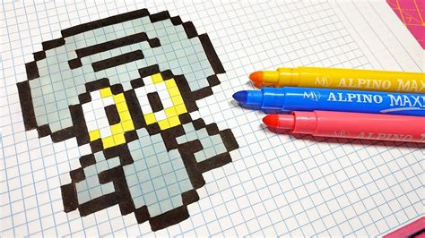 Handmade Pixel Art How To Draw Squidward Q Tentacles Pixelart Youtube