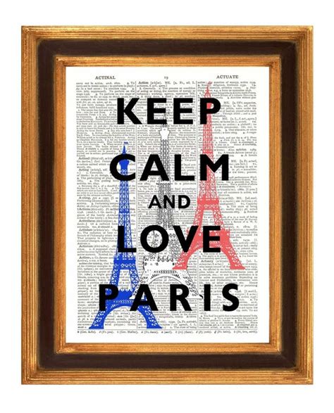 Items Similar To Keep Calm And Love Paris Print Keep Calm Arteiffel