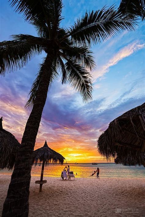 Sunset Palm Beach Aruba Aruba Vacations Beautiful Beaches