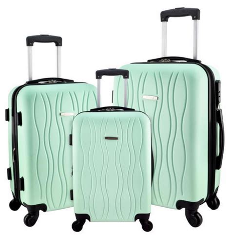 Designer Travel Luggage 3 Piece 360 Spinner Suitcase Sets 20 24 28