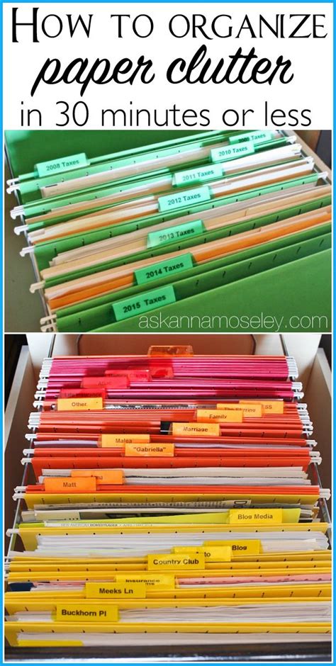How To Organize Paper Clutter In 30 Minutes Or Less Paper Clutter