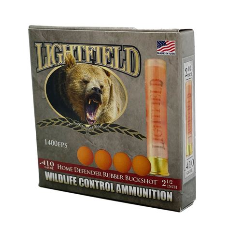 lightfield 410 gauge 2 1 2 wildlife control four ball rubber buck am clark armory