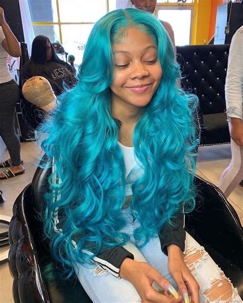 True Blue Would You Rock This Frontal Hairstyles Baddie Hairstyles