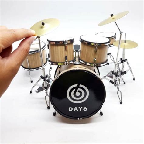 Realistic Miniature Drum Set Day6 Wood Musical Instrument Etsy