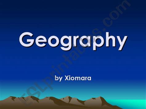 Esl English Powerpoints Basic Geography Concepts