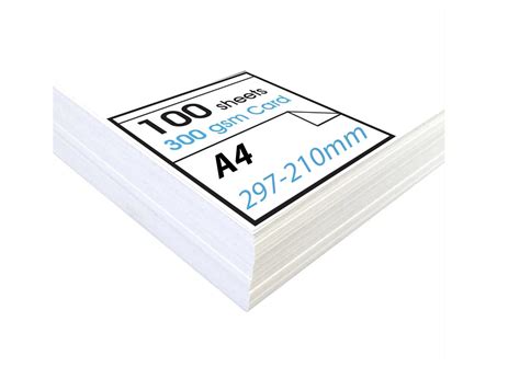 100 X A4 Premium Thick White Printer Craft Card 300gsm Protectafile