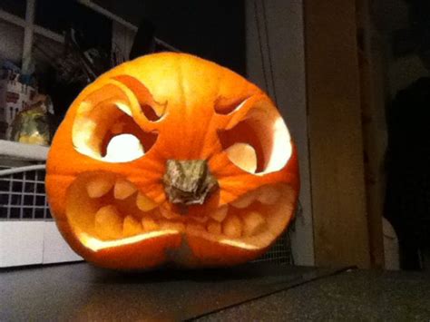 Angry Face Pumpkin Pumpkin Carving Pumpkin Angry Face