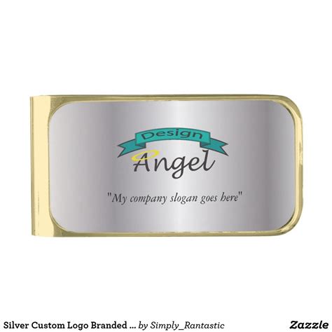 Whether you want to add a name, logo or your own unique design, all engraving is free and unlimited. Silver Custom Logo Branded & Slogan Money Clip | Zazzle.com | Custom logos