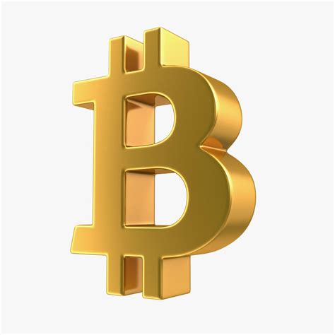 3d Model Bitcoin Symbol Vr Ar Low Poly Cgtrader