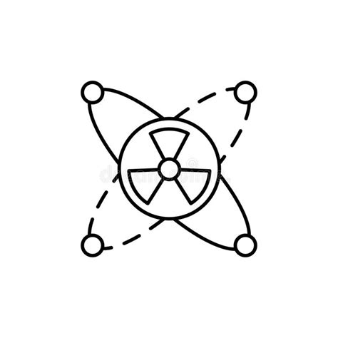 Radiation Symbol Atom Icon Simple Line Outline Vector Elements Of