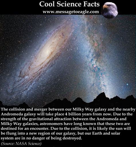 Collision Between The Milky Way And Andromeda Galaxy