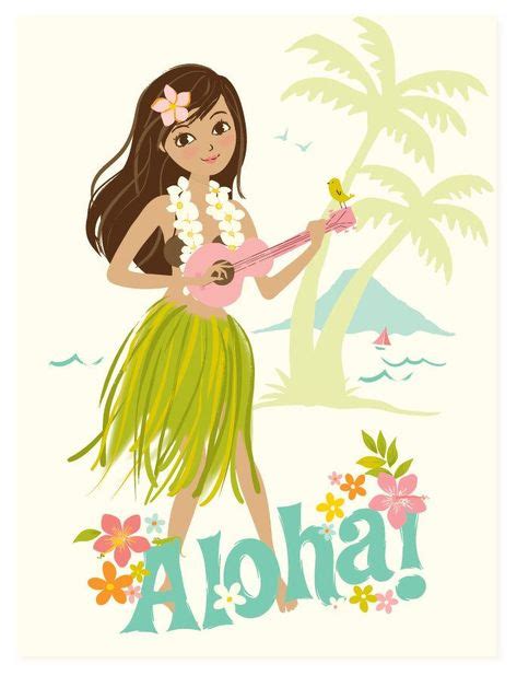 Aloha From Hawaii Clip Art Hula Girl Hawaiian Girls Hawaiian Art