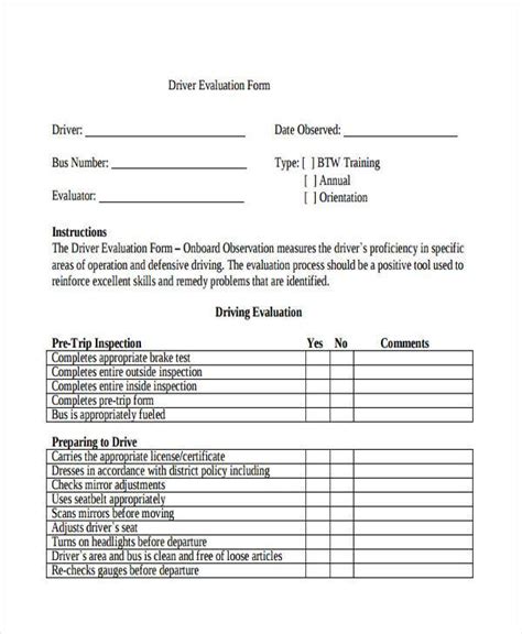 Authorized form sample creative images. FREE 9+ Sample Driver Evaluation Forms in PDF | MS Word