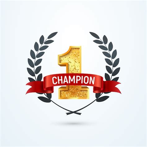 Premium Vector 1 Place Champion Award Isolated Icon Winner Number