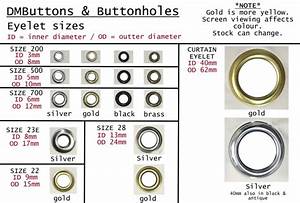 Eyelets D M Buttons Buttonholes
