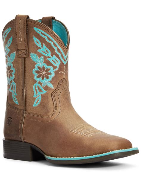 Ariat Girls Cattle Cate Western Boots Wide Square Toe Boot Barn
