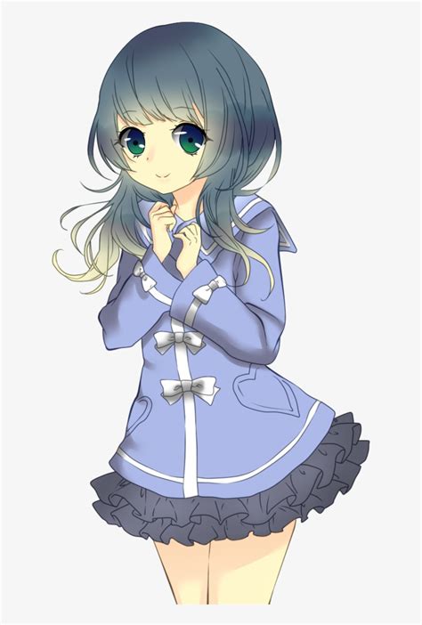 Cute Anime Girl Coloured By Lucky1443 On Deviantart Cute Anime Girl