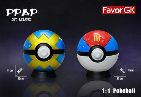 11 Scale Lure Ball And Quick Ball Pokemon Resin Statue Ppap Studios