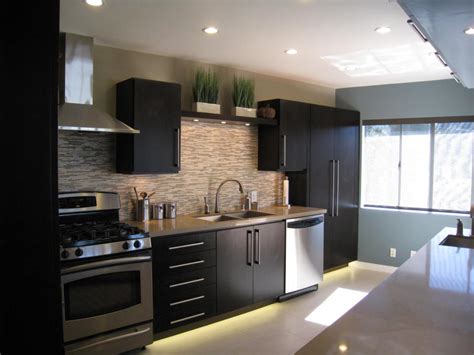 The floors and lower cabinets black, white above. Mid Century Modern Kitchen Cabinets Recommendation - HomesFeed