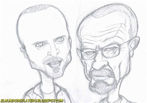 Platero Caricaturas Cómics E Ilustraciones Caricaturas De Aaron Paul Jesse Pinkman Y Bryan