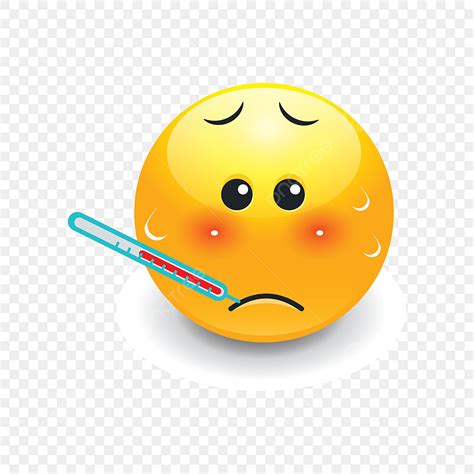 Feeling Sick Vector Art Png Feeling Sick Emoticon In 3d 3d Icons