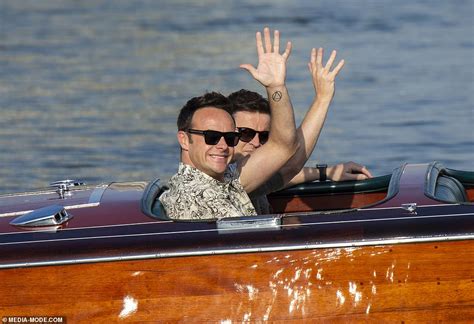 i m a celebrity ant mcpartlin shares a laugh with declan donnelly as duo film their first
