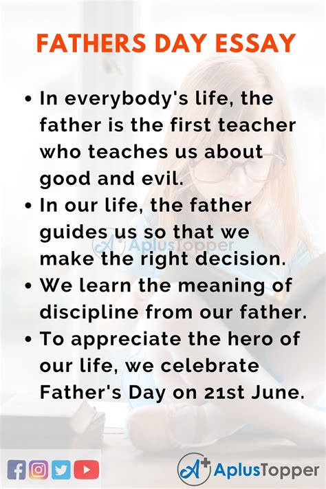Fathers Day Essay Essay On Fathers Day For Students And Children In