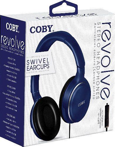 Coby Cvh 808 Blu Revolve Folding Stereo Headphones With In Line