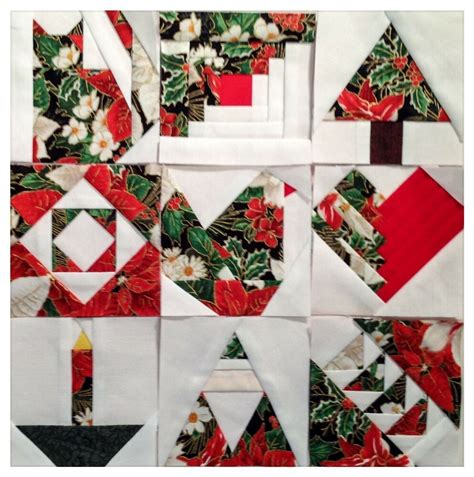 Mini Quilt Blocks 9 3 12 Paper Pieced Christmas Sampler