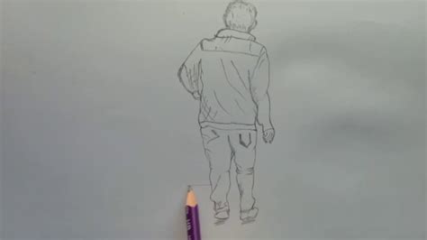 Easy Sketching For Beginners By Dm Sketchinghow To Draw A Man Walking