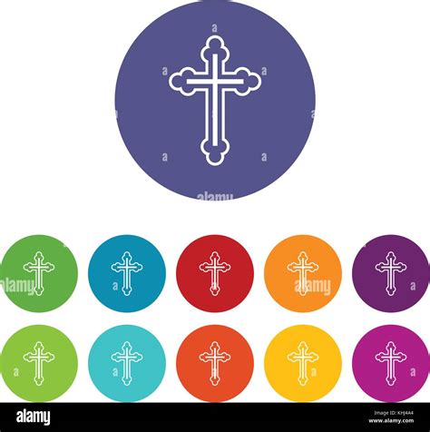 Crucifix Set Icons Stock Vector Image And Art Alamy