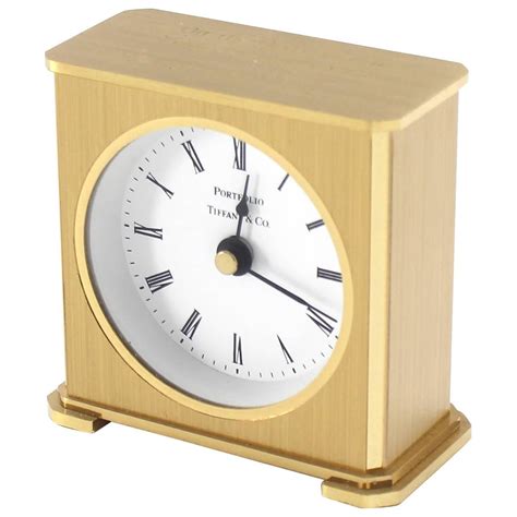 Vintage Brass Case Tiffany Desk Clock Modern Mantel Clocks Mantel