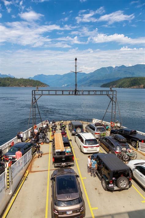 Bc Ferries Fully Loaded With Cars And Passengers Editorial Stock Photo