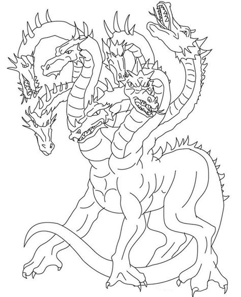 Papo two headed dragon figure, multicolor. hydra - hard coloring pages of mythical animals ...